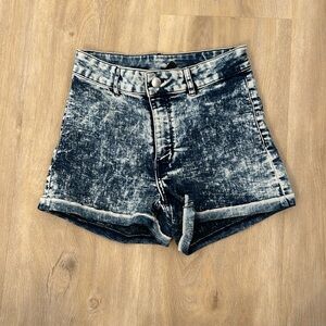 Divided High Waist Booty Flattering Stretch Jean Shorts